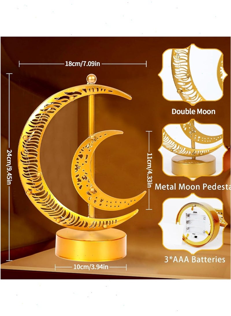 أضواء رمضان، مصابيح تزيين رمضان للطاولة، مصباح قمر، أضواء ليلية لديكور المنزل، غرفة المعيشة، المكتب، عطلة - Image 2